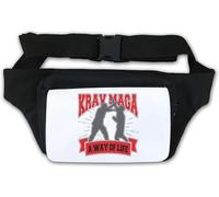 Krav MAGA A Way of Life Blocking Graphic Waist Bag Fanny Pack White