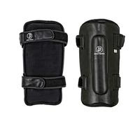 Krav Maga Deluxe Black Leather Shin Guards (Medium)