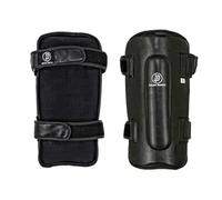 Krav Maga Deluxe Black Leather Shin Guards (Medium)