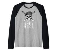 Krav MAGA Skull MMA Tactical Combat Self Defense Raglan Baseball Tee
