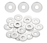 Kravonix 304 Stainless Steel M6 Flat Washers, 6.5mm ID 18mm OD 1.2mm Thick Metal Washers, 40Pcs