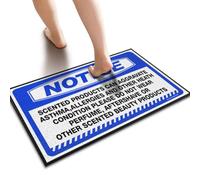 KRAZMURONGD Entrance Door Mat Notice Scented Products Can Aggravate Asthma, Allergies Doormat Fall Rugs Outdoor Fall Doormat Outdoor(65X90CM)