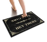 KRAZMURONGD Funny Outdoor Doormat Hey There Doormat | Knock Before Entering Door Sign Gaming Room Access Pool Decor Small Outdoor Rug(50X80CM)
