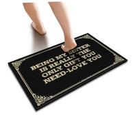 KRAZMURONGD Home Sweet Home Mat Being My Sister Is Really The Only Gift You Need-Love Doormat Fall Rug Door Rugs For Entryway Indoor(65X90CM)