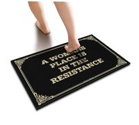 KRAZMURONGD Indoor Door Mats For Front Door A Womans Place Is In The Resistance Doormat Doormats For Indoor Entrance Home Porch Decor(40X60CM)