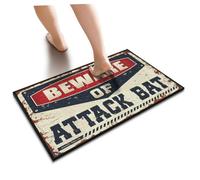 KRAZMURONGD Large Door Mat Indoor Entrance Beware Of Attack Bat Floor Mat | Funny Sogns Outside Mats For Front Door Lake House Decor Floor Mats For Home(40X60CM)
