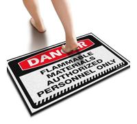 KRAZMURONGD Outdoor Doormat Danger Flammable Materials Authorized Personnel Only Floor Mat Entrance Mat Indoor Large Front Door Mat Indoor(65X90CM)