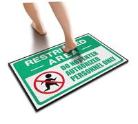 KRAZMURONGD Spring Welcome Mats Outdoor Restricted Area Sign, Do Not Enter, Authorized Personnel Only Floor Mat Home Door Mat Stuff For Teens(50X80CM)