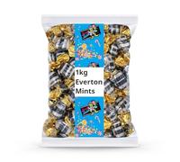 Krazy Kandi 1kg Everton Mints, Individually Wrapped Boiled Sweets Bulk Bag | Peppermint Shell with Chewy Toffee Centre | Classic Retro Confectionery for Sharing and Gifting