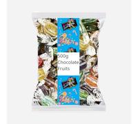 Krazy Kandi Chocolate Filled Fruit Sweets - 500g Hard Boiled Candy Mix - Assorted Flavors, Individually Wrapped - Nostalgic Treat, Perfect for Sharing & Candy Bowls