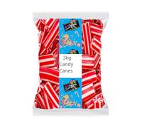 Krazy Kandi Christmas Candy Canes 3kg Bulk Bag | Individually Wrapped Festive Peppermint Sweets | Ideal for Gifting, Party Bags, Decorations, Sweet Tables, and Catering