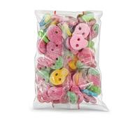 Krazy Kandi Fizzy Skull Bubs Mix 1kg Bulk Sharing Bag | Tangy Sour Sugar Coated Fruit Flavour Sweets | Perfect for Party Bags and Movie Nights