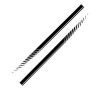 KRCOYABY 2 Pieces Car Side Stripes Side Stripe Skirts, For All Car Models Vinyl Sticker Decal Racing Sports Car Body DIY Film Auto Parts