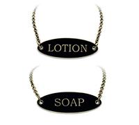 KreaSHen Soap Bottle Tags, 2pcs, Two-Sided, Bronze - Mason Jar, Vintage, Rustic Decor, Bathroom, Kitchen Decor