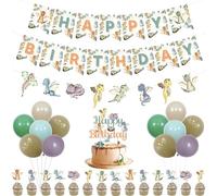 kreat4joy Dragon Birthday Party Decorations, Dragon Banner Garland Cake Cupcake Toppers Balloons Magical Cutouts for Boy Girl Dragon Baby Shower Birthday Decorations
