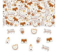 kreat4joy Dumpling Baby Shower Decoration, 200pcs A Little Dumpling is on The Way Decoration Confetti Double-Sided Printing 5 Types Table Scatters for Boy Girl Baby Shower Gender Reveal Decorations