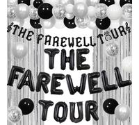 kreat4joy Music Bachelorette Party Decorations, The Farewell Tour Bachelorette Party Decorations Banner Balloons Garland Kit Fringe Curtain for Rock n Roll Music Bachelor Decorations