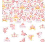 kreat4joy Princess Baby Shower Decoration, 200pcs A Little Princess is on Her Way Confetti Double-Sided Printing 5 Types Table Scatters Pink for Girl Flower Welcome Baby Gender Reveal Decoration