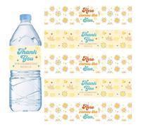 kreat4joy Sun Baby Shower Decoration Boy, 52pcs Here Comes the Son Thank you for celebrating with Us Water Bottle Label Sun Sunshine Water Bottle Sticker for A Little Ray is Almost Here Gender Reveal