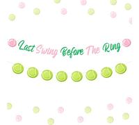 kreat4joy Tennnis Bachelorette Party Decorations, Last Swing Before The Ring Banner Garland for Woman Wedding Engagement Celebration Sport Bridal Shower