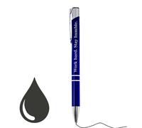 KreateSquare Custom Ballpoint Pen, Personalised with Your Choice of Text, Pen Gifts for Men Women Student, Aluminium, Fine Point & Black Ink, Unique Present