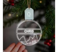 KreateSquare Personalised Christmas Bauble - Large LED (Design 17)
