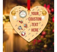 KreateSquare Personalised Christmas Tree Decorations Baubles with any