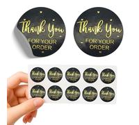 KreateSquare Thank You for Order Stickers 100 Pieces | Charming Self Adhesive Round Paper Stickers | Perfect for Small Business, Online Retailers, Boutiques, Bakery, Cake Shop