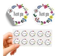 KreateSqure Thank You Stickers 500 Pieces | Elegant Design Kraft Paper Self Adhesive Round Sticker | Thank You Label Ideal for Small Business, Online Retailers, Boutiques, Bakery, Cake Shop
