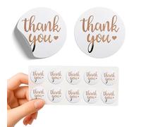 KreateSqure Thank You Stickers 500 Pieces | Elegant Design Kraft Paper Self Adhesive Round Sticker | Thank You Label Ideal for Small Business, Online Retailers, Boutiques, Bakery, Cake Shop