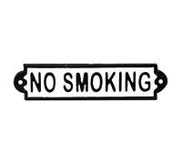 Kreatif Kraft 83515 'NO SMOKING' Cast Iron Sign, Black/White