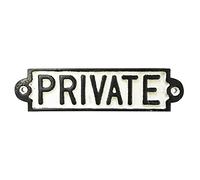 Kreatif Kraft 83516 'Private' Cast Iron Sign