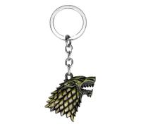 KREATIONS Dragon Keychain: Winter Is Coming Wolf Head, Red and red, S