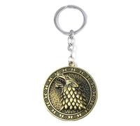 KREATIONS Dragon Keychain: Winter Is Coming Wolf Head, Rose Red-Rose Red, S