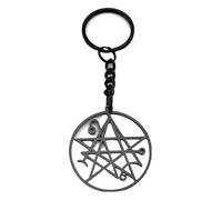 KREATIONS H.P. Lovecraft Cthulhu Mythos Necronomicon Seal Keyring, black A, S