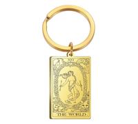 KREATIONS Square Tarot Card Keyring for Car & Backpack, S