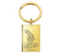 KREATIONS Square Tarot Card Keyring for Car & Backpack, S