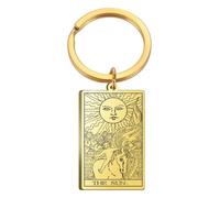 KREATIONS Square Tarot Card Keyring for Car & Backpack, Tarot card 003, S