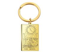 KREATIONS Square Tarot Card Keyring for Car & Backpack, Tarot Cards 017, S