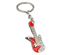 KREATIONS Violin & Piano Music Guitar Keyring, red, S