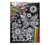 Kreative Kids Colourful Velvet Felt Art Picture Colouring Set for Children ~ Butterfly