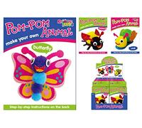 Kreative Kids Make your own Pom Pom Animal Craft Kit | 4 to Collect - 1 Sent at Random