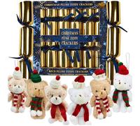 KreativeKraft 6 Plush Teddy Crackers