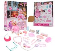 KreativeKraft Advent Calendar 2024 - Baby Doll and Accessories Fun Advent Calendar for Kids 24 Toys Included