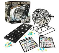 KreativeKraft Bingo Game Set or Accessories for Teens & Adults, Raffle Tickets, Tear Dabbers, Markers, Books, Counters, Fun Family Game Activity Idea (Bingo Game Set)