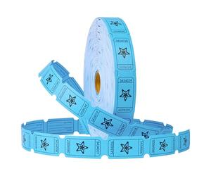 KreativeKraft Bingo Game Set or Accessories for Teens & Adults, Raffle Tickets, Tear Dabbers, Markers, Books, Counters, Fun Family Game Activity Idea (Blue Raffle)