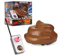 KreativeKraft Funny Prank Toy Game, Battery Operated with Remote Control, Spins Makes Noises, Funny Novelty Gifts for Kids Adults Stocking Fillers Secret Santa Gifts (Brown)