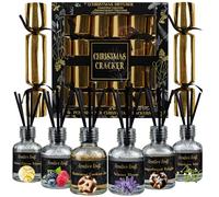 KreativeKraft Luxury Christmas Crackers, Pack of 6 Deluxe Xmas Crackers with Scented Reed Diffuser, Fun Novelty Festive Seasonal Table Decor & Gifts (Multi Diffuser)