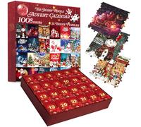 KreativeKraft Puzzle Advent Calendar 2026, 24 Jigsaws for Kids & Adults | Daily 42-Piece Puzzles That Join into One, Family Fun Activity, Christmas Countdown Calendar