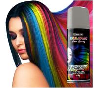 KreativeKraft Temporary Colour Hair Spray, Wash Out Hair Colour for Adults and Teens (Silver)